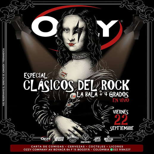 NOCHE DE CLÁSICOS DEL ROCK con La  Bala Rock Band y 4 Grados  | OZZY BAR