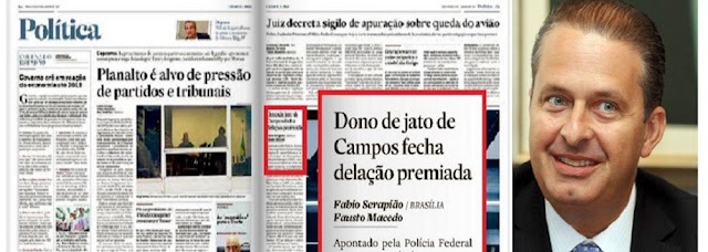 Tijolaço: imprensa ignora delação do dono de jatinho de Eduardo Campos