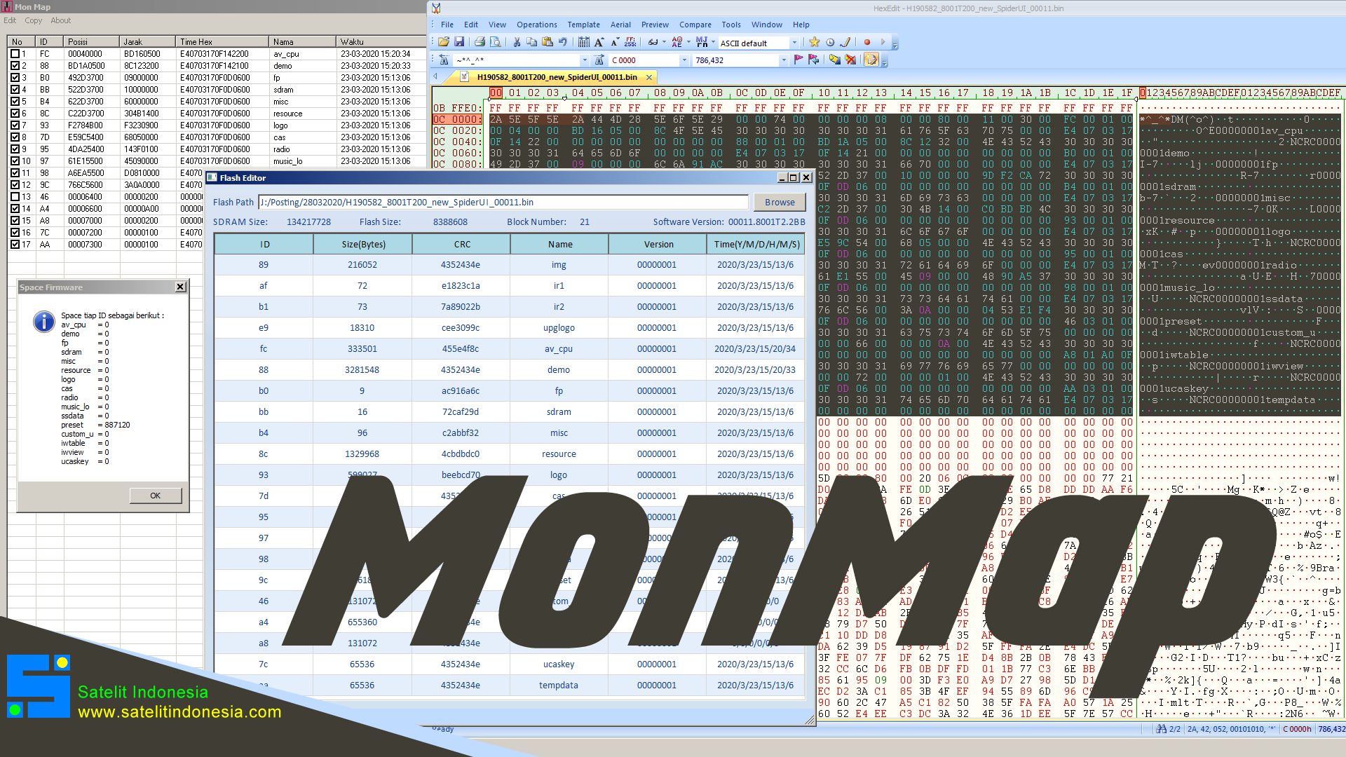 MonMap Software Untuk Membaca NCRC Map Firmware Montage