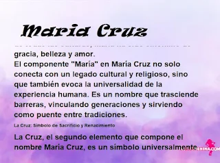 ▷ Significado del nombre Maria Cruz