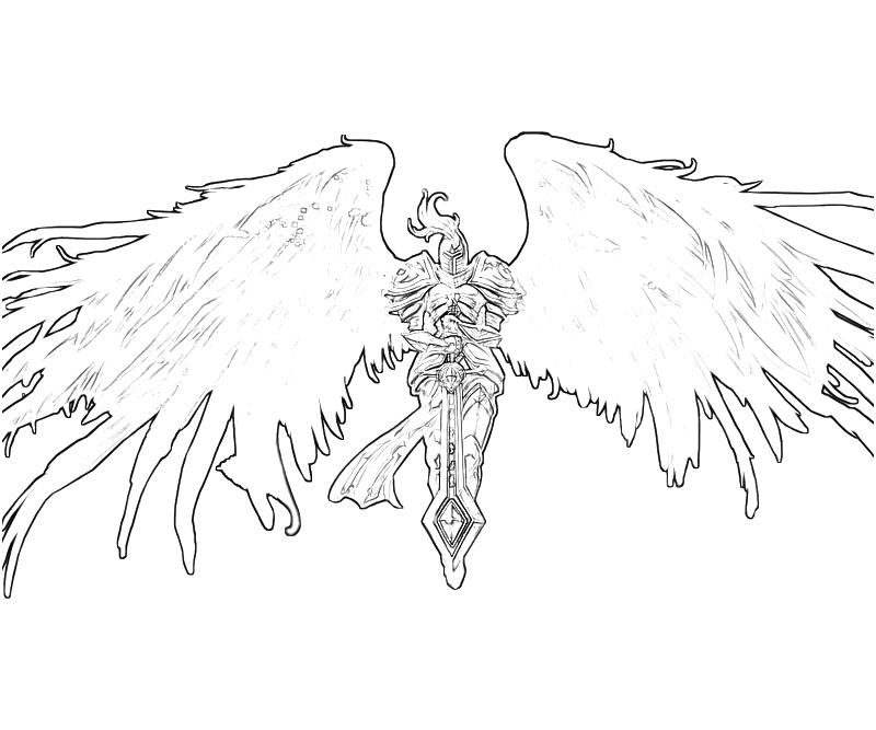 Printable League of Legends Kayle Angel Coloring Pages title=