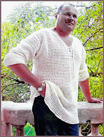 Чоловіча кофта. Філейне в'язання гачок