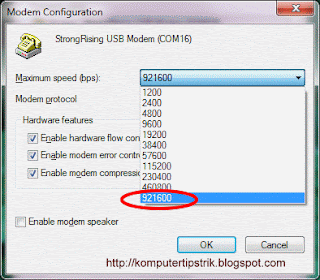 Setting Meningkatkan Kecepatan Internet Modem