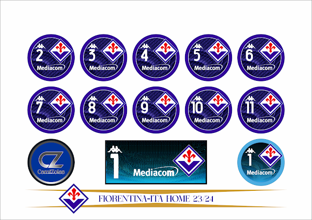 FIORENTINA-ITA HOME 23/24 CAMIZOLAS ESCUDO PARA BOTÃO GULIVER ARTE PARA BOTÃO PLAAR ESCUDINHOS BOLAGOL ALGAZARRA FABIANA ESTRELA TIMES DE BOTÃO TIMES FUTEMESA