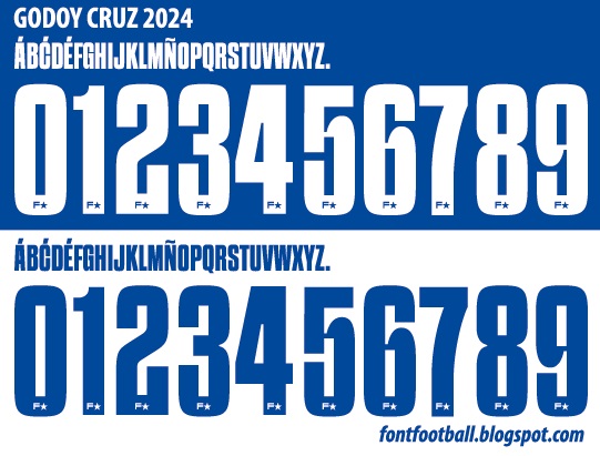 FONT FOOTBALL: Font Vector Godoy Cruz 2024 kit
