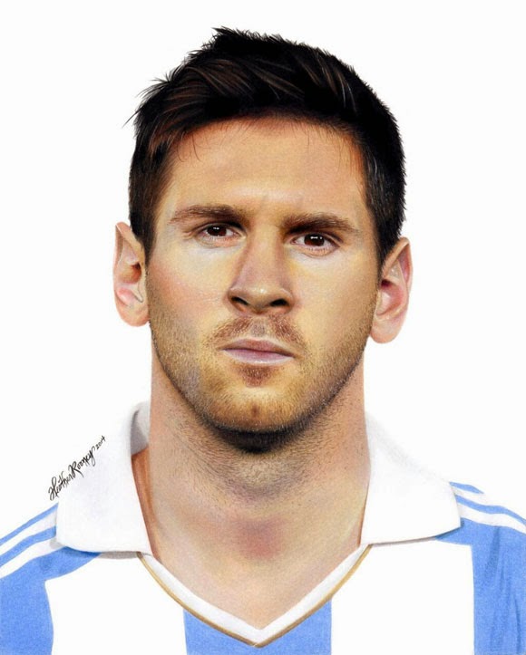 Dijamin Takjub Gambar Messi dan Ronaldo Dengan Pensil 