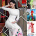 Tuyển lựa các mẫu áo dài hoa Hồng đẹp nhất Việt Nam