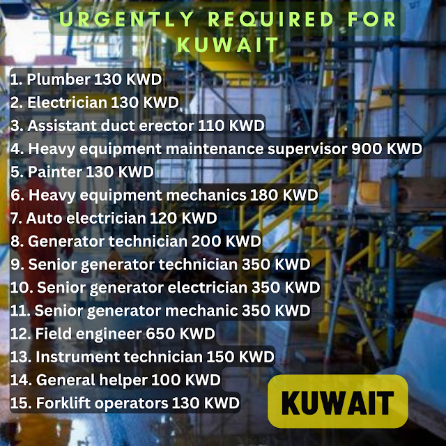 Urgently required for Kuwait