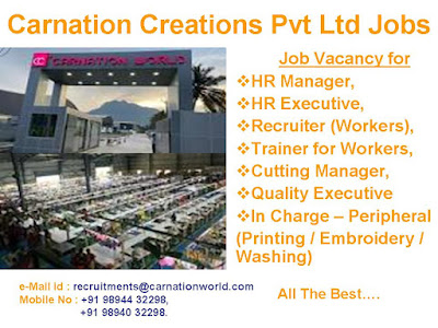 Carnation Creations Pvt Ltd Jobs