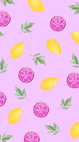 Lemon Pattern Preppy Wallpaper