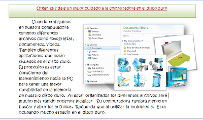 Organiza tu computadora realizando mantenimiento en la computadora - www.dibujopinturaytecnologia.blogspot.com