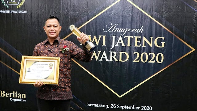 Kapolres Kebumen Raih Penghargaan Bidang Inovasi Kamtibmas PWI Jateng Award 2020