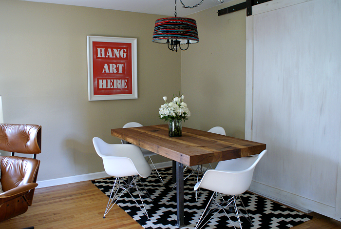 DIY Yarn Wrapped Lampshade Before and After