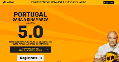 betfair Euro2016 Portugal gana Dinamarca super cuota 5 8 octubre