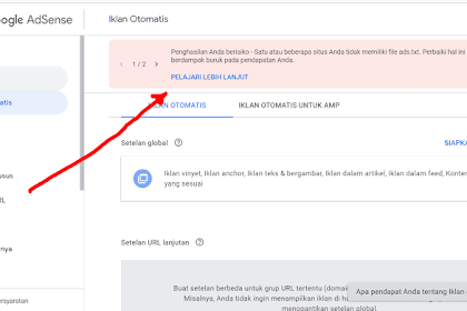 Cara mengatasi Penghasilan Anda berisiko - Satu atau beberapa situs Anda tidak memiliki file ads.txt. Perbaiki hal ini sekarang agar tidak berdampak buruk pada pendapatan Anda