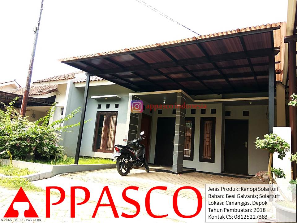  Kanopi  Solartuff Polikarbonat  Besi Galvanis di Cimanggis Depok Kanopi  Solartuff APPASCO 