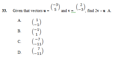 BECE 2015 Mathematics paper 1 Q33