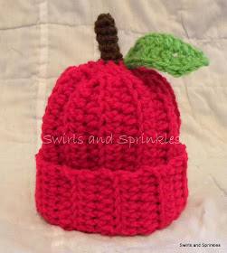 Swirls and Sprinkles: Apple hat leaf pattern