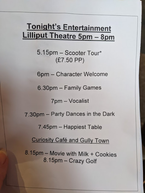 Gulliver's Valley Stay & Play Review evening entertainment