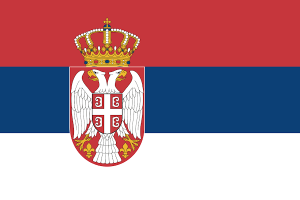 Logo Gambar Bendera Negara Serbia PNG JPG ukuran 600 px