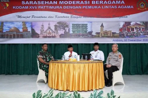 Moderasi Beragama, Kodam XVI/Pattimura Gelar Sarasehan Untuk Memperkuat Kerukunan di Maluku