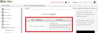 settingan DKIM untuk email pada custom domain blogger