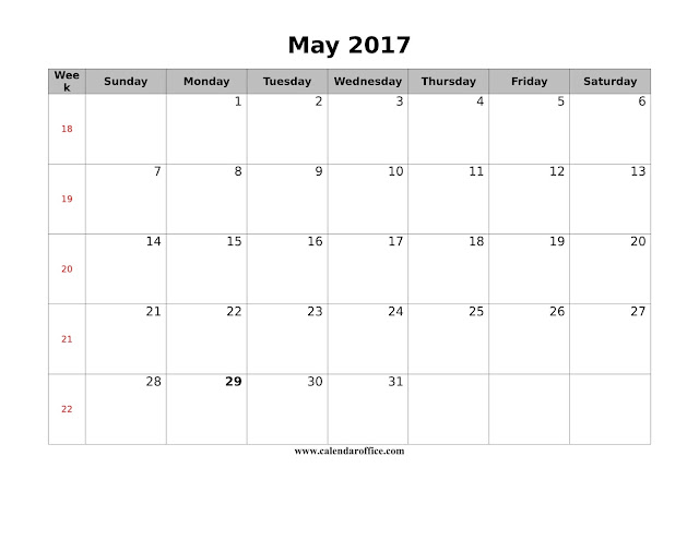 May 2017 Calendar, Calendar May 2017, 2017 May Calendar, May 2017 Printable Calendar