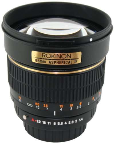 Rokinon 85M-C 85mm F1.4 Aspherical Lens for Canon (Black)