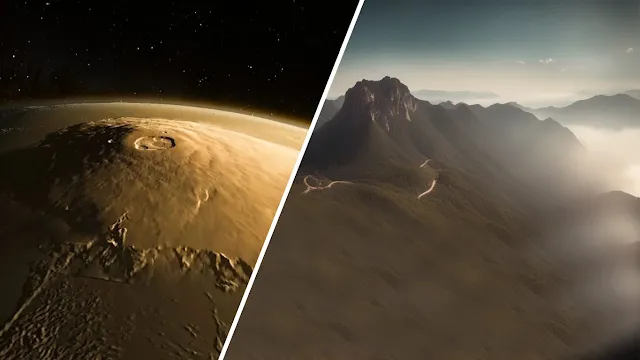 vulcão marciano já foi uma ilha