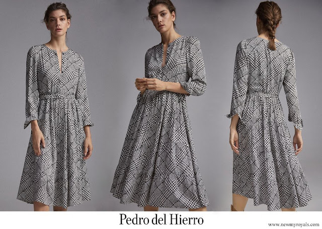 Queen Letizia wore Pedro del Hierro print dress