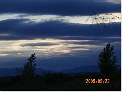sunset over the Davis Mountains