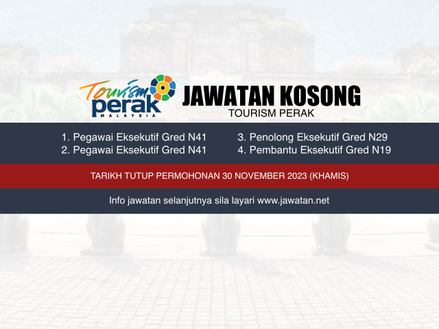 Jawatan Kosong Tourism Perak November 2023