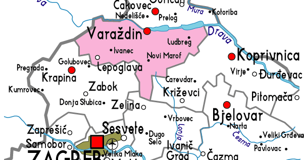 prelog karta Map of Varazdin Province Area | Maps of Croatia Region City  prelog karta