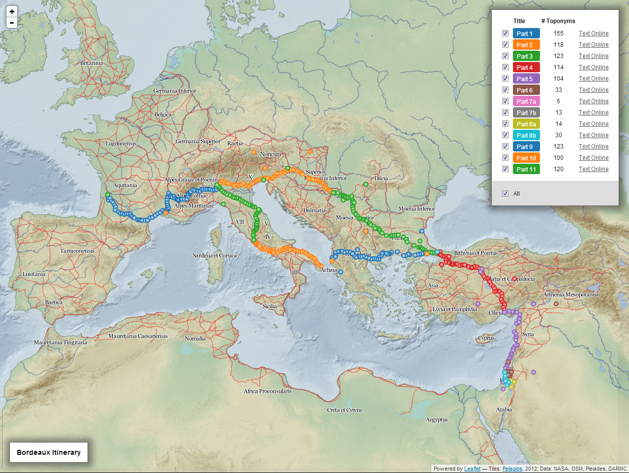 From BordeauTirée de Pelagius Commons : x to Jerusalem and Back Again