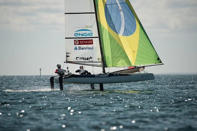 Brasileiros da classe Nacra 17 da vela