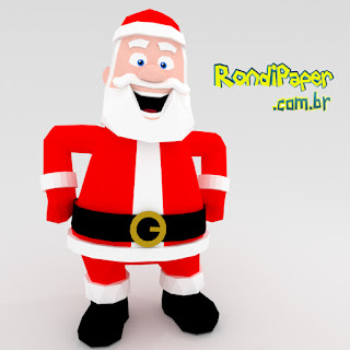 papai noel papercraft rondipaper para silhouette