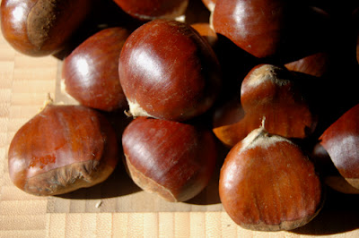 Fresh chestnuts - difficult but beautiful and tasty