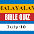 Malayalam Bible Quiz July 10 | Daily Bible Questions in Malayalam