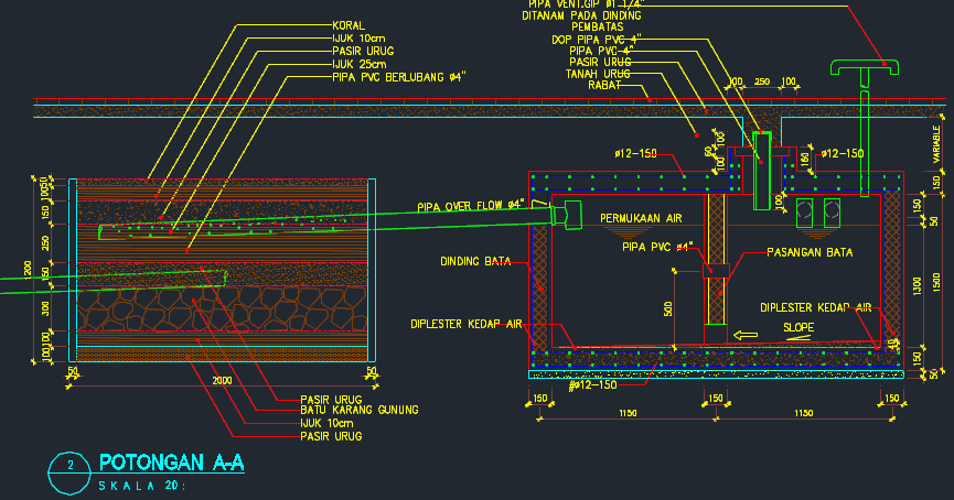 Download AutoCAD Detail SEPTICTANK (Gratis) ~ Area TEKNIK ...