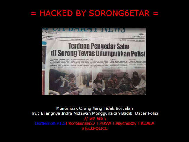 Website Polda Papua Kena Hacking, Terkait Penembakan di Sorong