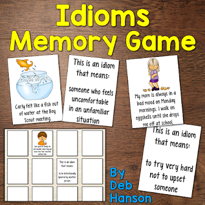 Idioms Memory Game- This game features 17 common idioms!