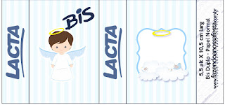 Cute Angel Boy Free Printable Candy Bar Labels.