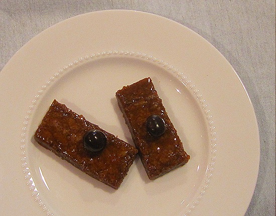 Coffee Shortbread with Caramel Glaze