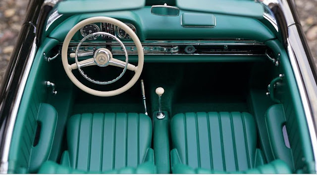 Interior vintage mercedes benz sedan