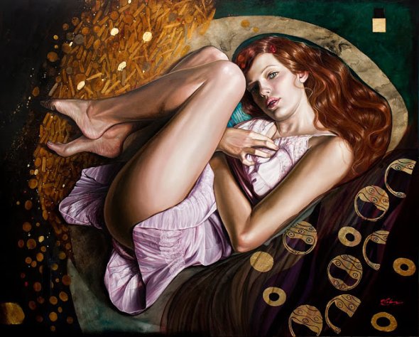 Ricardo Celma pinturas realistas estilo renascentista mulheres arte