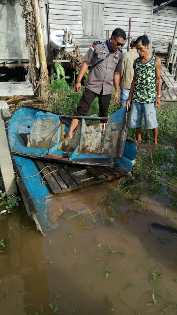 Laka Air di Entibab, Body Speed Patah Dua, Korban Belum Ditemukan