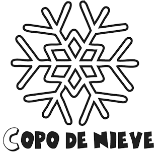 Copo de nieve para colorear