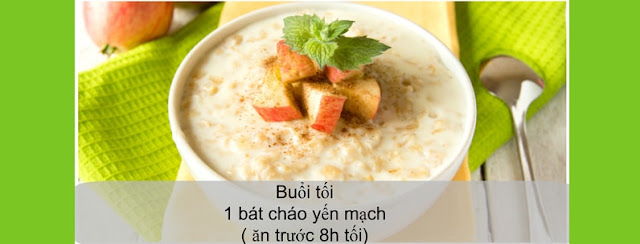 thực đơn yến mạch buổi tối