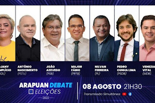 É hoje! TV Arapuan realiza primeiro debate entre todos os candidatos