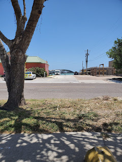 a view of the south padre island bridge before a police escort across it in 2020